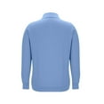 thumbnail image 5 of gbyLJF Long Sleeve Tops for Men Quarter Zip Stand Up Collar Pullover Sweatshirts Loose Fit Solid Color Casual Sweaters Shirts, 5 of 6