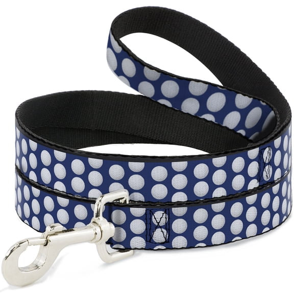 Buckle-Down Pet Leash, Dog Leash, Golf Balls Blue White, 4 Feet Long 1.0 Inch Wide