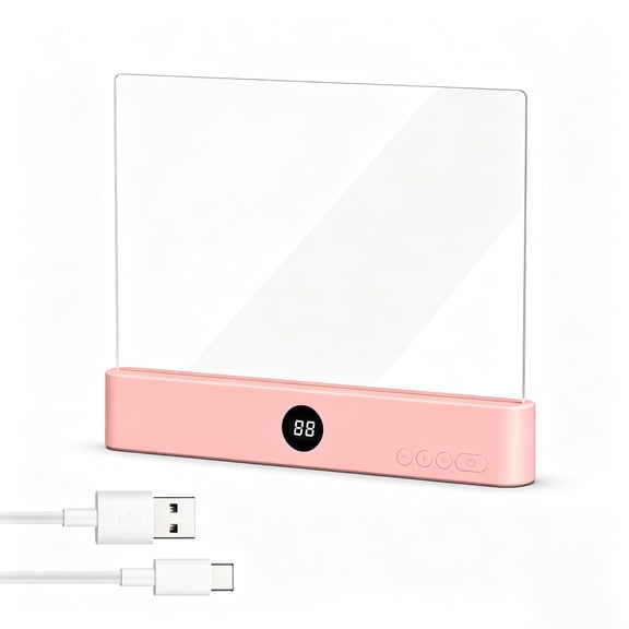Book Light Page 2 in 1, Dimmable Flat Page Reading Light with 3 Color Temperatures & Timer, Rechargeable Clear Panel Lamp for Bed Reading