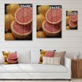 thumbnail image 4 of Designart "Fruit Zesty Grapefruit painting" Farmhouse Print on Natural Pine Wood, 4 of 5
