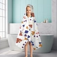 thumbnail image 6 of Pioneer Flower Floral Print Pattern Hooded Bath Towel，50"x30" for Ages 3 To 12 Kids, Quick Dry Lightweight Soft Microfiber Hood Beach Towel Cover Up for Kids, 6 of 7