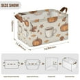 thumbnail image 7 of Yayeee Foldable Storage Basket for Shelves with Handles Waterproof Cloth Bins, Fall Pumpkin Pattern, 7 of 7