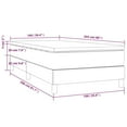 thumbnail image 4 of vidaXL Box Spring Bed with Mattress Light Grey 100x203 cm Twin XL Fabric, 4 of 5