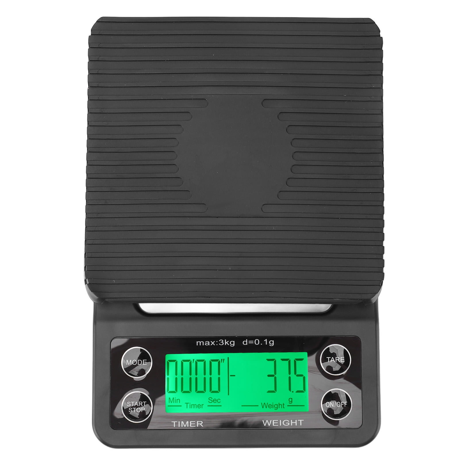 BIMZUC Digital Coffee Scale with Timer, Waterproof Silicone Mat, High‑Accuracy Kitchen Food Scale, Tare Function, Portable & Versatile