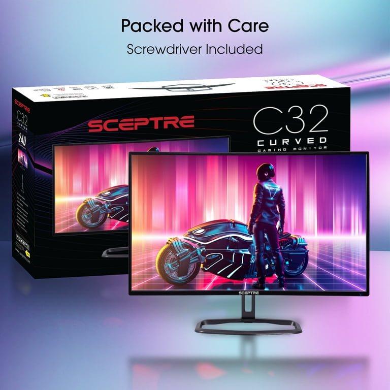 Sceptre New 32-inch Curved Gaming Monitor 240Hz DP x2 HDMI x2