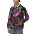thumbnail image 3 of Wukai Bird4 Print Men's Zip-Up Hoodie,Fleece Full-Zip Hoodie for Men, Hooded Sweatshirt-X-Large, 3 of 5