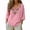 Light Pink, variant on GEWSEY Linen Tops for Women 2026 Trendy Boho Embroidered V Neck 3/4 Sleeve Blouses Dressy Casual Loose Fit Shirts (Wine, 3XL)