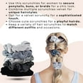 thumbnail image 3 of Kitsch Scrunchies, Hair Scrunchies for Adults, 5 Pack Black Velvet Scrunchie Hair Ties, 3 of 11