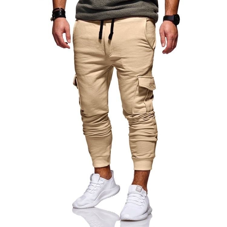 Eyiiye New Fashion Men s Pants Long Trousers For Men Sport Joggers Bottoms Khaki