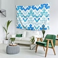 thumbnail image 2 of YFYANG Vintage Blue Watercolor Geometric Tapestry, Bedroom Dormitory Living Room Decoration Tapestrys Wall Hanging , 80 x 60 in, 2 of 8