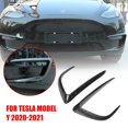 thumbnail image 2 of Carbon Fiber Front Bumper Lip Diffuser Splitter for Tesla Model Y 2020 - 2021 -, 2 of 4