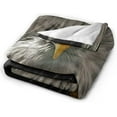 thumbnail image 4 of American Bald Eagle On Grunge Flag Fleece Throw Blanket Soft Cozy US Flag Fuzzy Blanket Caring for Women & Adults Eagle Plush Microfiber Blanket 50"x60", 4 of 5