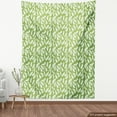thumbnail image 4 of Ambesonne Tropical Fabric by the Yard Upholstery, Leather-Like Leaves Art, 3 Yards, Pale Olive Green White, 4 of 5
