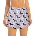 thumbnail image 2 of Goofa Dachshund Dog Printed Women 2 in 1 Running Shorts,Quick Dry Athletic Workout Shorts,High Waisted Athletic Shorts with Liner Pockets-Medium, 2 of 9