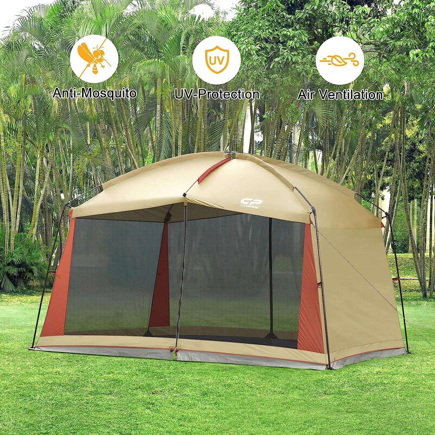 CAMPROS Screen House Room Camping Tent 12 x 10 Ft Canopy Tent Screen Shelter Gazebos Outdoor