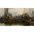thumbnail image 2 of Cesare Auguste Detti 24x15 Gold Ornate Framed and Double Matted Museum Art Print Titled - The Encampment (1878), 2 of 4