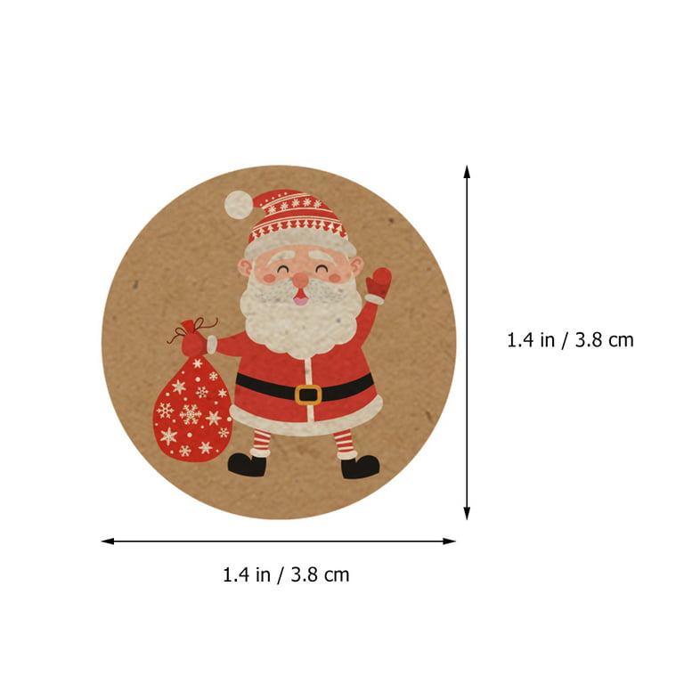 Fun Little Toys 100PCS Christmas Stickers, 2 Roll Stickers with 12 Patterns  Christmas Envelope Seals Christmas Gift Tags Stickers, Happy Christmas