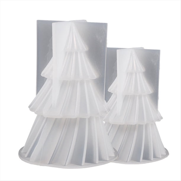 Molde de Silicona para Velas de Aromaterapia con Forma de Árbol de Navidad, Herramientas para Hacer Jabón con Velas de Aromaterapia, Molde de Resina para Velas de Navidad