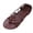 Coffee, variant on Women's Braided Strappy Brown Sandals Dressy Toe Ring Flip Flops Open Toe Slip On Flat Slides Coffee 36