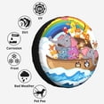 thumbnail image 6 of Kdxio Rainbow Animals on Noah's Ark for Tire Cover Wheel Protectors Tyre Covers Weatherproof Wheel Covers Universal Fit for Trailer Rv SUV Truck Camper Travel Trailers 14 inch, 6 of 8