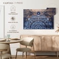 thumbnail image 5 of Elephant Stock Blueprint Mandala Wall Art - Horizontal Canvas Wall Art - Living Room Wall Decor - Decor Elements Canvas - White And Blue Decor - 12" x 8", 5 of 8