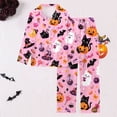 thumbnail image 2 of JAJAHO Halloween Pajamas Women Long Sleeve 2 Piece Pj Set Matching Button Shirt With Pants, 2 of 3