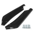 thumbnail image 3 of 1 Pair Car Universal Rear Bumper Lip Wrap Angle Splitters Wings Aprons Anti-Scratch Diffuser Winglet Protector Rear Spat, Carbon Fiber Look, 3 of 10