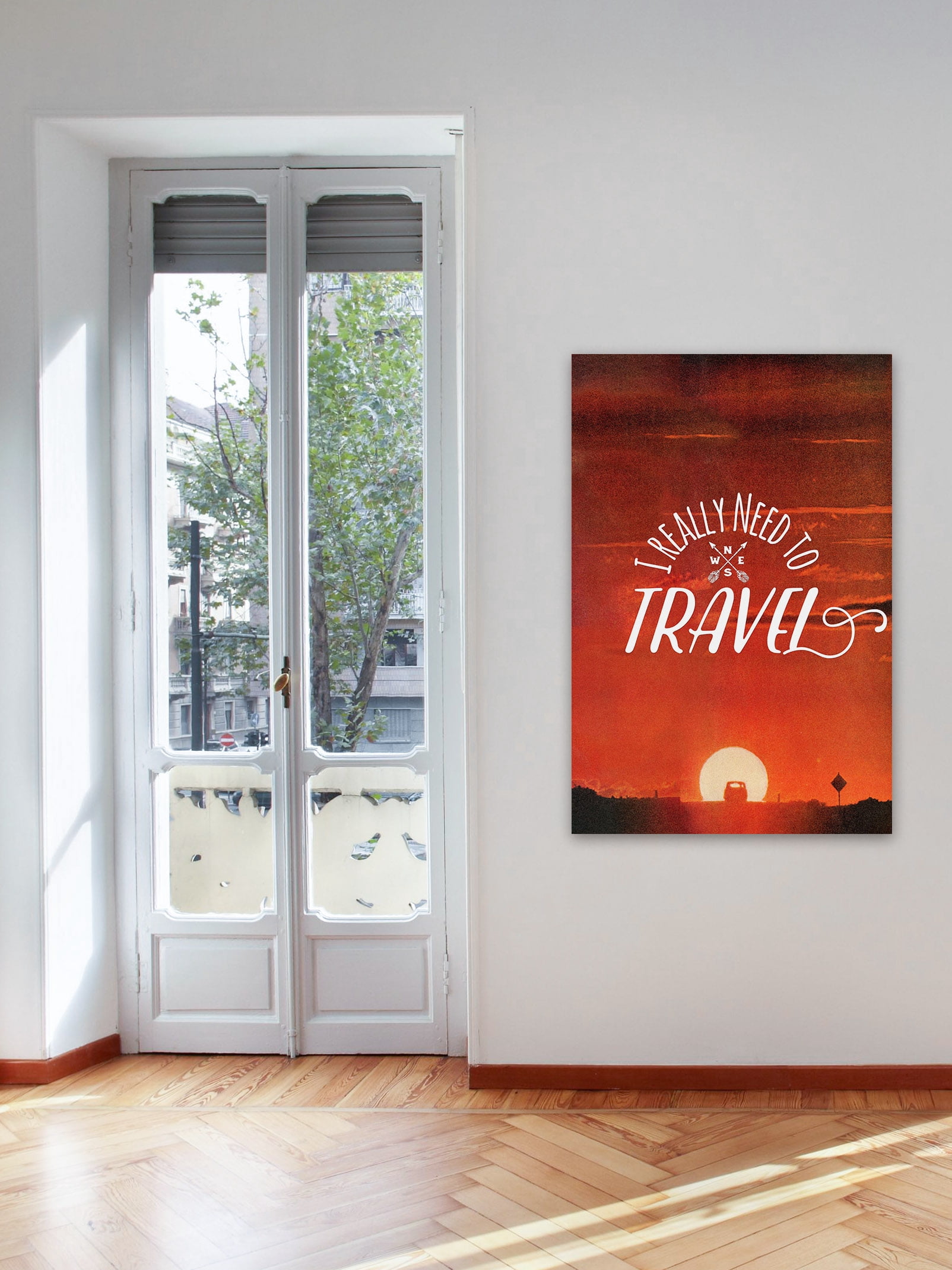 "Need to Travel 2" Painting Print on Wrapped Canvas