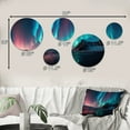 thumbnail image 4 of Designart "Aurora Borealis Beautiful Dancing Waves Of Light IV" Landscape Mountains Metal Wall Art Set of 5 Piece, 4 of 5