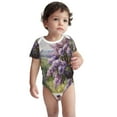 thumbnail image 2 of Yiaed Lilacs Teapot Scenic Painting Print Infant Climbing Short Sleeve Onesie One-Piece Baby Bodysuit Clothes 0-12 Months -9M, 2 of 6
