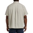 thumbnail image 2 of Big and Tall Essentials by DXL Men's Poplin Short-Sleeve Sport Shirt, Grey, 3XL, 2 of 6
