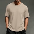 thumbnail image 5 of Gfyviroh Men's Basic Tee Shirts Big and Tall Mens Short Sleeve T Shirts Solid Oversized Crew Neck Tshirts, 5 of 9