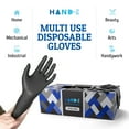 thumbnail image 5 of Hand-E Disposable Black Nitrile Gloves - 5 Mil Medical Exam - Powder and Latex Free, Food Safe, 5 of 16