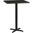 thumbnail image 3 of Emma + Oliver 24" Square Black Laminate Bar Table Top-22"x22" Base, 3 of 4