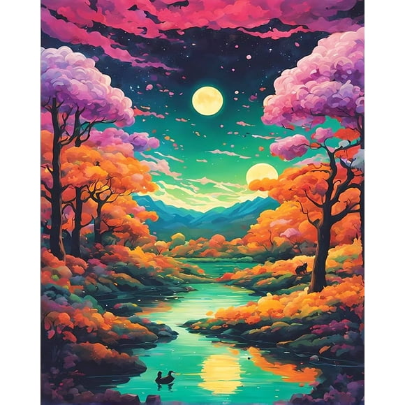 JYLMOOD DIY Paint by Number for Adults, Easy Painting by Numbers for Gift Home Wall Decor 16”W x 20”L