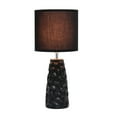 thumbnail image 2 of Simple Designs LT2083-BLK Sculpted Ceramic Table Lamp, Black, 2 of 6