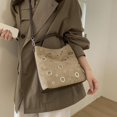 thumbnail image 3 of SPEKSEE Suede Hobo Bag for Women Studded Grommet Crossbody Tote Vintage Slouchy Shoulder Handbag Stylish Fall Purse, 3 of 7