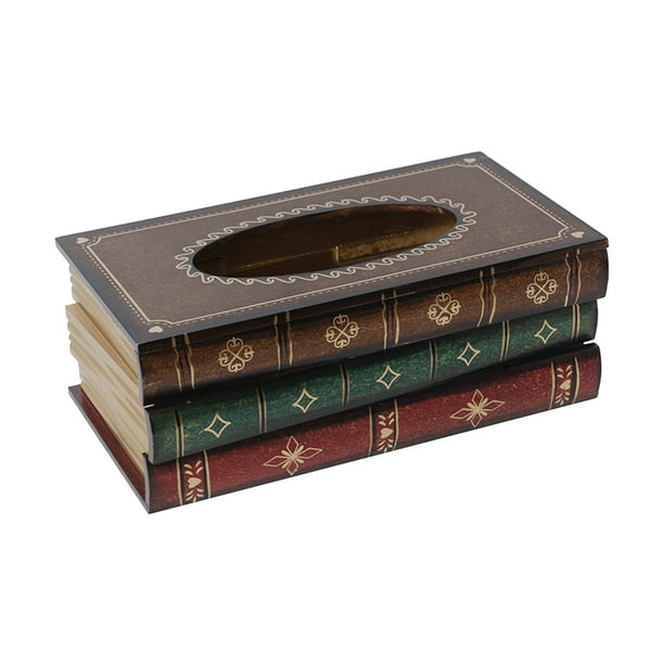 Tomshine Elegant Book Napkin Holder Novelty Tissue Box Holder For Home Restaurant