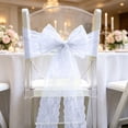 thumbnail image 6 of AUNVITO Chair Back Gauze Chair Back Decoration Lace Jacquard 7 x 108 Inch Chair Sash Bow Tie for Wedding Party Home Decoration Item, 6 of 6