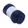 thumbnail image 3 of Ounissouiy Manta de franela , sábana grande para sofá cama, cálida, gruesa, para oficina, aire acondicionado, manta para siesta, 70x100cm Juegos de cama Azul oscuro 127cmx178cm, 3 of 6