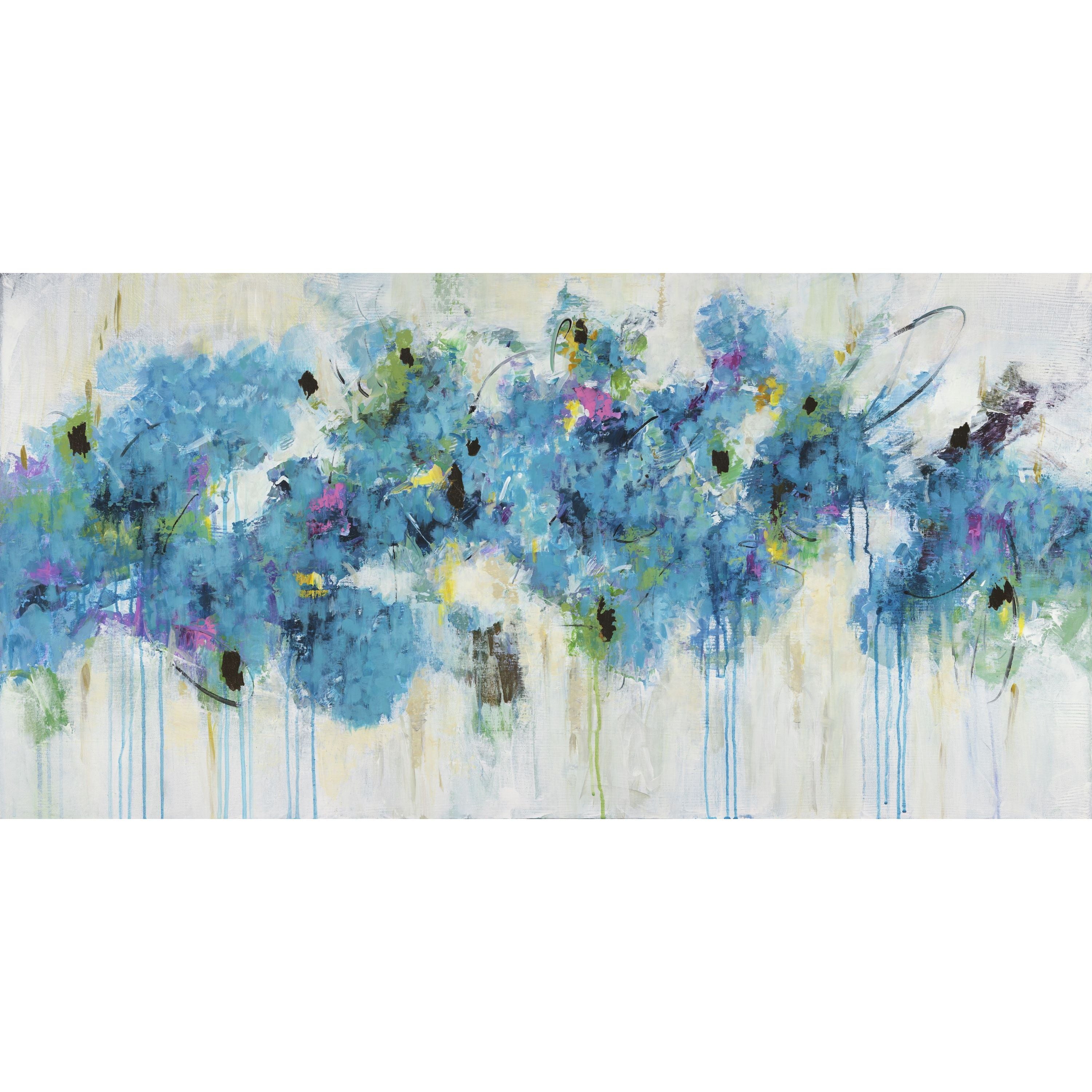 Marmont Hill - "Center Piece I-3" by Julie Joy Painting Print on Wrapped Canvas