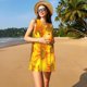 thumbnail image 3 of Easygdp 3D Sunflowers para Vestido Transpirable de Mujer, Vestido Suelto de Manga Corta con Pliegues y Bolsillos para el Verano, 3 of 7