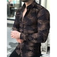 thumbnail image 3 of Camisas con estampado de hojas de arce en 3D para hombre y mujer, camisa de manga larga con solapa Y2k y botón, ropa de calle vintage de moda para primavera, 3 of 4