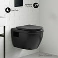 thumbnail image 2 of Ivy Wall-Hung Toilet Bundle 0.8/1.6 GPF Dual Flush in Matte Black with Black Flush Plate, 2 of 12