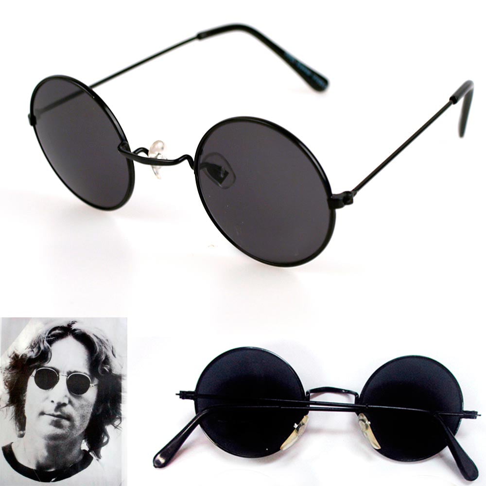 Retro Hippie Silbern oder Gold Rahmen mit Runde Gläser John Lennon Typ