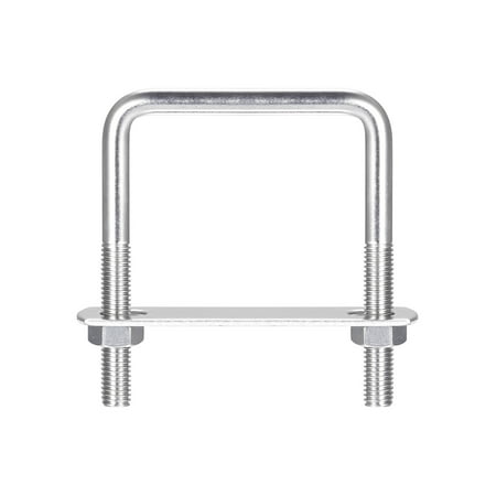 

Square U-Bolts 3 Sets 57mm Inner Width 80mm Length M8 304 Stainless Steel with Nuts and Plates