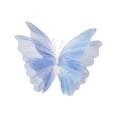 thumbnail image 1 of Adorno de mariposa gigante de gasa, hecho a mano, ligero, 3D, para colgar en la pared. Azul, 1 of 9