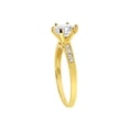 thumbnail image 2 of Precious Stars 14K Yellow Gold 1 1/10ct TGW Round-cut Cubic Zirconia Engagement Ring, 2 of 4