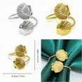 thumbnail image 6 of Seashell Napkin Rings Set of 12 Gold Ocean Napkin Holders for Wedding Party Hawaii Beach Theme Dining Table Decorations, 6 of 6