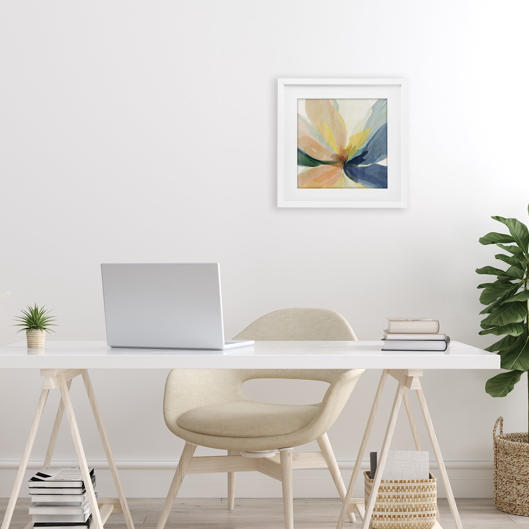 Stupell Industries Soft Harmonious Petals White Framed Print Under Glass, design by Irena Orlov
